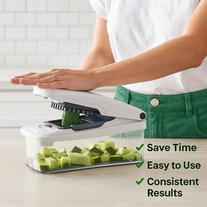 🎁Free Shipping！🔥🥗 15-in-1 Vegetable Chopper- Multifunctional Food Chopper,Professional Onion Chopper with 8 Blades✨