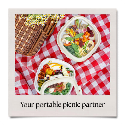 Reversible Stretch Lid Food Containers | BPA-Free, Freezer & Dishwasher Safe