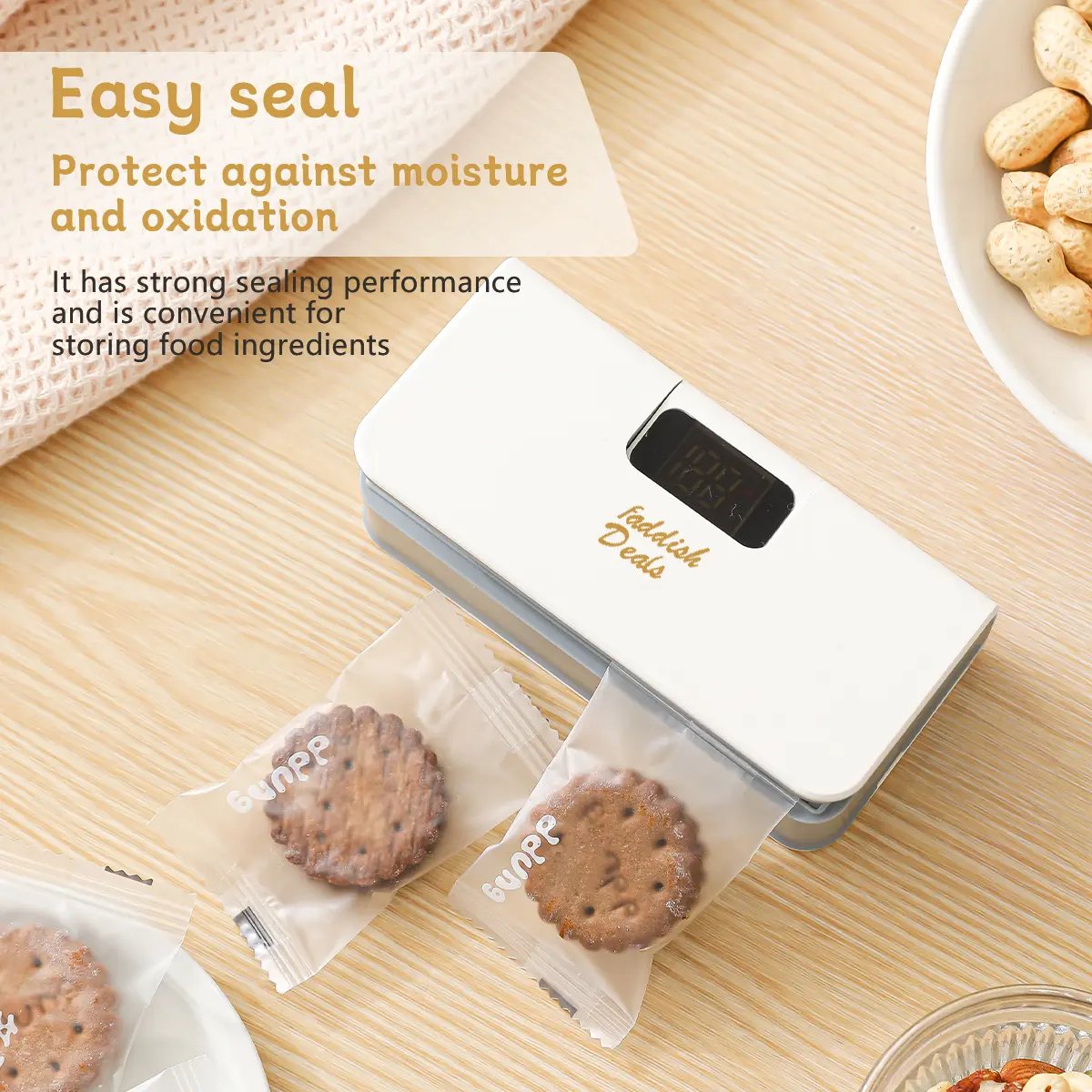 🔋 Portable Power Sealer: USB Rechargeable Mini Heat Sealer for Food Storage
