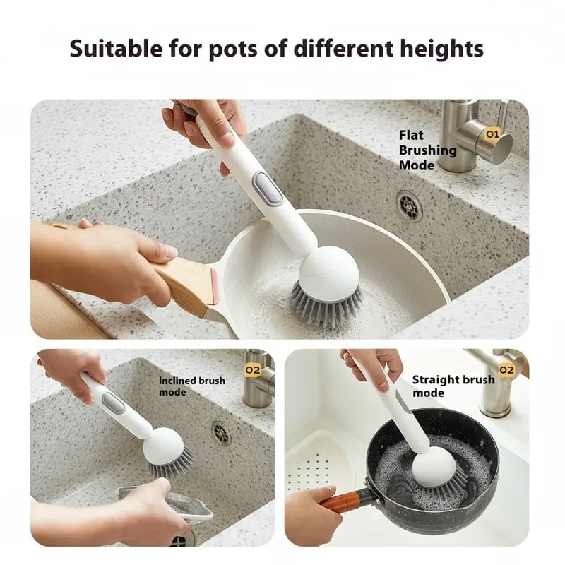 🏆Flash Sale⚡ 50K+ SOLD! 6-in-1 Rotatable Dish Brush